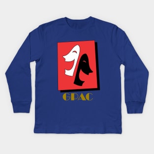 GPAC Logo Gold Text - Transparent Kids Long Sleeve T-Shirt